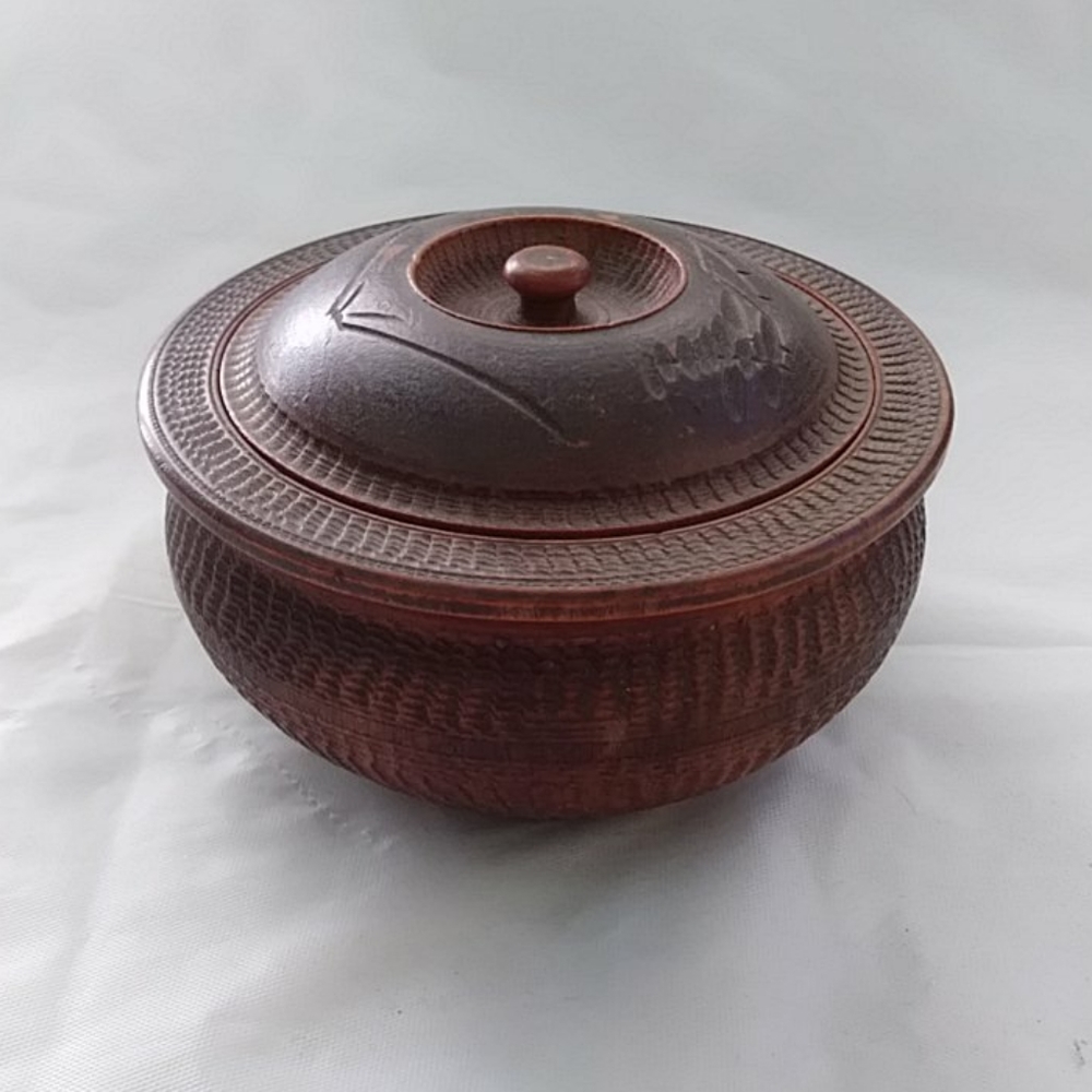 Carved Wood Box Pre WWII Japan
